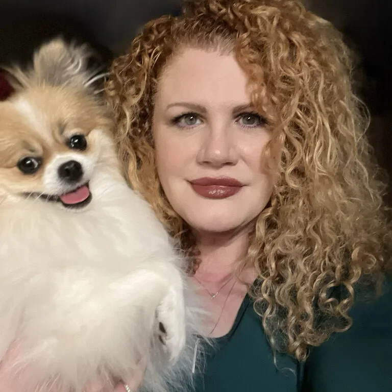 Katherine Shenar with dog