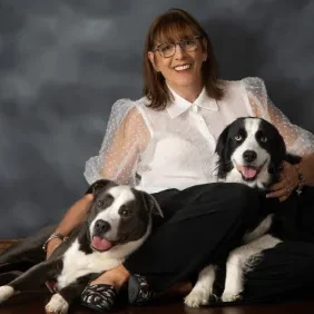 Victoria Cowper and dogs